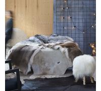 Vidaxl Tapis En Peau De Vache Véritable Marron Et Blanc 180x220 Cm