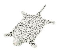 Tapis en peluche en forme de léopard 139 cm Blanc