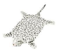 vidaXL Tapis en peluche en forme de léopard 139 cm Blanc