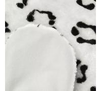 vidaXL Tapis en peluche en forme de léopard 139 cm Blanc