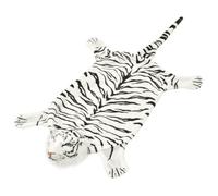 vidaXL Tapis en peluche en forme de tigre 144 cm Blanc