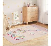 vidaXL Tapis enfants rose 160x230 cm licorne lavable 136622