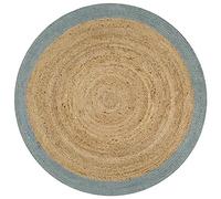 Vidaxl Tapis Fait À La Main Jute Avec Bord Vert Olive 150 Cm