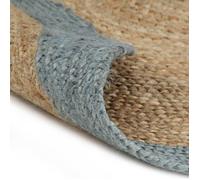 Vidaxl Tapis Fait À La Main Jute Avec Bord Vert Olive 210 Cm