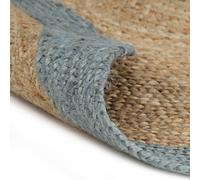 Vidaxl Tapis Fait À La Main Jute Avec Bord Vert Olive 240 Cm