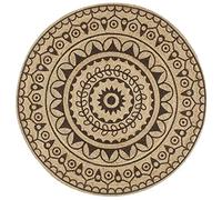 Vidaxl Tapis Fait À La Main Jute Avec Imprimé Moquette Carpette Plancher Coussin De Sol Salon Chambre À Coucher Intérieur 133706