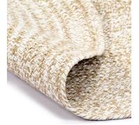 vidaXL Tapis fait à la main Jute Blanc et marron 180 cm 343617
