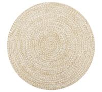 vidaXL Tapis fait à la main Jute Blanc et naturel 150 cm