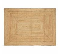 vidaXL Tapis Fait à la Main Jute Moquette Carpette Plancher Coussin de Sol Salon Chambre à Coucher Intérieur Salle de Séjour Maison Naturel 160x230 cm