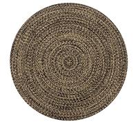 Vidaxl Tapis Fait À La Main Jute Noir Et Naturel 90 Cm