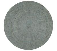 vidaXL Tapis en jute fait à la main Rond 120 cm Vert olive 133669