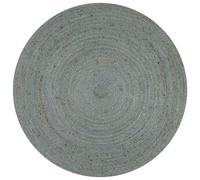 vidaXL Tapis Fait à la Main Jute Rond Moquette Carpette Plancher Coussin de Sol Salon Chambre à Coucher Intérieur Salle de Séjour Maison 150 cm Vert Olive