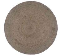 vidaXL Tapis fait à la main Jute Rond 180 cm Gris 343593