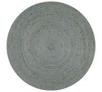 vidaXL Tapis rond en jute fait à la main – 90 cm – Vert olive