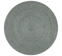 vidaXL Tapis Fait à la Main Jute Rond Moquette Carpette Plancher Coussin de Sol Salon Chambre à Coucher Intérieur Salle de Séjour Maison 150 cm Vert Olive