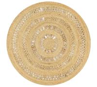 Vidaxl Tapis Fait À La Main Jute Tressée 120 Cm