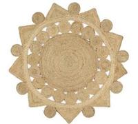 vidaXL Tapis fait à la main Jute tressée 120 cm Brun G