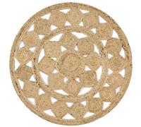 Handmade Rug Braided Jute 94.5" rug mat carpet jute rug vidaXL