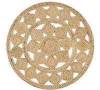 vidaXL Tapis Fait à la Main Jute Tressée Carpette Moquette Plancher Coussin de Sol Salon Chambre à Coucher Intérieur Salle de Séjour Maison 150 cm