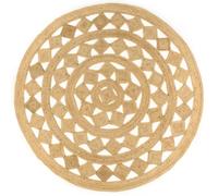 Vloerkleed handgemaakt 210 cm gevlochten jute343615