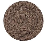 Vidaxl Tapis Fait À La Main Jute Noir Et Naturel 90 Cm