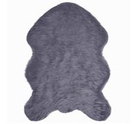 VidaXL Tapis fausse peau de mouton Anthracite 60 x 90 cm - Polyester style moderne pour salon