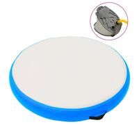 Vidaxl Tapis Gonflable De Gymnastique Avec Pompe 100x100x15cm Pvc Bleu