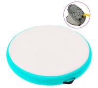 Vidaxl Tapis Gonflable De Gymnastique Avec Pompe 100x100x15cm Pvc Vert