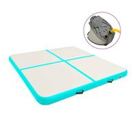 vidaXL Tapis de gymnastique gonflable Yoga avec pompe 400×100×10 cm PVC vert