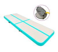 Vidaxl Tapis Gonflable De Gymnastique Avec Pompe 300x100x20cm Pvc Vert