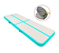 Vidaxl Tapis Gonflable De Gymnastique Avec Pompe 400x100x15cm Pvc Vert