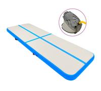 Vidaxl Tapis Gonflable De Gymnastique Avec Pompe 400x100x20cm Pvc Bleu