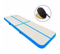 vidaXL Tapis gonflable de gymnastique avec pompe 400x100x20cm PVC Bleu