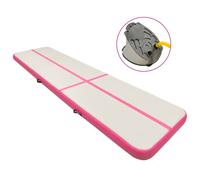 Vidaxl Tapis Gonflable De Gymnastique Avec Pompe 700x100x20cm Pvc Rose