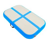 vidaXL Tapis Gonflable de Gymnastique avec Pompe Tapis d'Exercice Tapis de Yoga Kickboxing Parc Lutte Ecole Club Sportif 60x100x15 cm PVC Bleu