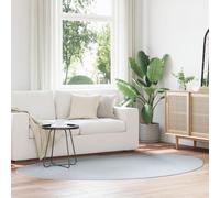 Vidaxl Tapis Gris Polyester 160 X 230 Cm Tapis D'area Ovale Moderne