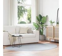 Vidaxl Tapis Gris Polyester 160 X 230 Cm Tapis D'area Ovale Moderne