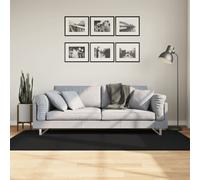 Tapis à Poils Courts Doux et Lavable Moquette Carpette Noir 100x200 cm vidaXL