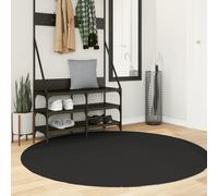 Vidaxl Tapis Huarte À Poils Courts Doux Et Lavable Noir Ø 160 Cm