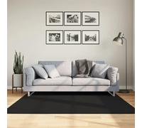 vidaXL Tapis Huarte À poils courts, doux et lavable Noir 160x160 cm