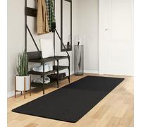 Vidaxl Tapis Huarte À Poils Courts Doux Et Lavable Noir 80x250 Cm