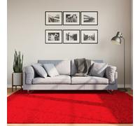 vidaXL Tapis à Poils Courts Doux et Lavable, Moquette de Sol, Tapis de Zone, Carpette de Salon Salle de Séjour Chambre, Moderne, Rouge 200x200 cm