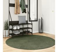 Vidaxl Tapis Huarte À Poils Courts Doux Et Lavable Vert Forêt Ø 160 Cm