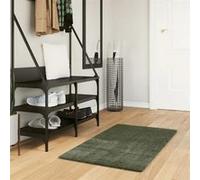 vidaXL Tapis HUARTE à poils courts doux et lavable vert forêt 60x110cm 375089 Vert