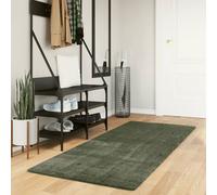 Vidaxl Tapis Huarte À Poils Courts Doux Et Lavable Vert Forêt 80x200cm
