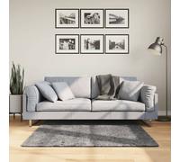 Vidaxl Tapis Huarte À Poils Courts Doux Lavable Anthracite 120x120 Cm