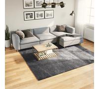 Vidaxl Tapis Huarte À Poils Courts Doux Lavable Anthracite 240x240 Cm