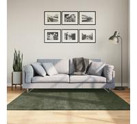 Vidaxl Tapis Huarte À Poils Courts Doux Lavable Vert Forêt 160x160 Cm