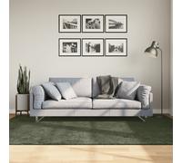 Vidaxl Tapis Huarte À Poils Courts Doux Lavable Vert Forêt 160x230 Cm