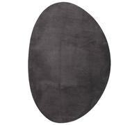 vidaXL Tapis de salon HUARTE ovale Laine Anthracite 140 x 200 cm Minimaliste